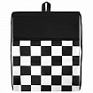 Мешок для обуви BRAUBERG БОЛЬШОЙ, с ручкой, карман на молнии, сетка, 49х41 см, "Black and White", 273452