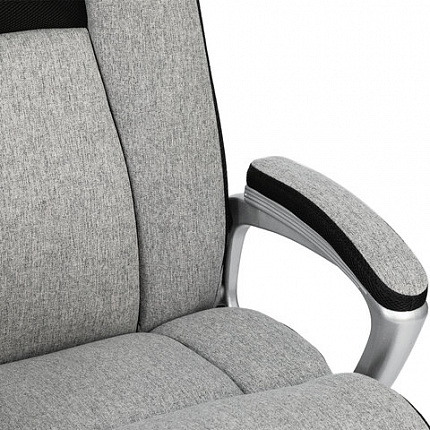 Кресло BRABIX PREMIUM "Regular EX-554", пружинный блок, ткань, серое/черные вставки, 533205