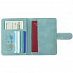 Обложка для паспорта и документов с защитой от считывания, 9 карманов, магнит, экокожа, бирюзовая, BRAUBERG, 238754