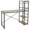 Стол на металлокаркасе BRABIX "LOFT CD-005",1200х520х1200 мм, 3 полки, цвет дуб натуральный, 641223
