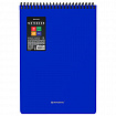 Блокнот БОЛЬШОГО ФОРМАТА А4, 80 л., обложка пластик, клетка, BRAUBERG "Metropolis", СИНИЙ, 115574