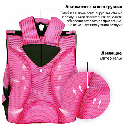 Ранец ПИФАГОР BASIC, 1 отделение, 3 кармана, эргономичная спинка, "Черный кот", 35х28х18 см, 273134