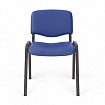 Стул для персонала и посетителей "ИЗО", черный каркас, кожзам синий, Z-06