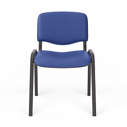 Стул для персонала и посетителей "ИЗО", черный каркас, кожзам синий, Z-06