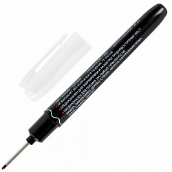 Маркер строительный с длинным наконечником многофункциональный для труднодоступных мест, НАБОР 3шт., ЧЕРНЫЕ, 1мм, BRAUBERG UNIVERSAL, 152541