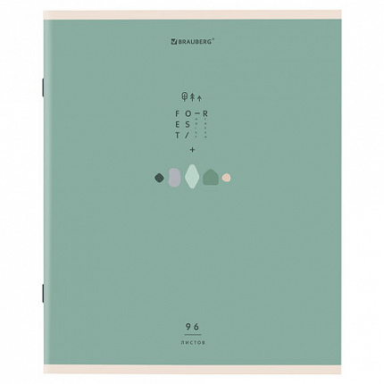 Тетрадь А5 96 л. BRAUBERG скоба, линия, обложка картон, "Natural" (микс в спайке), 404440