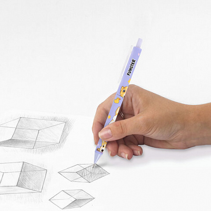 Карандаш механический 0,7 мм с принтом FUNSTER "CORGI", корпус soft-touch ассорти, 182060