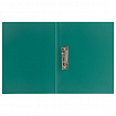 Папка с боковым металлическим прижимом BRAUBERG стандарт, зеленая, до 100 листов, 0,6 мм, 221627