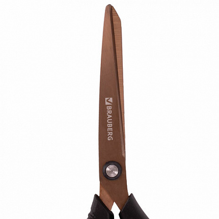 Ножницы BRAUBERG "Heavy Duty", 210 мм, суперпрочные, титановое покрытие, 2-х сторонняя заточка, 236790