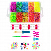 Набор резинок для плетения украшений МЕГА НАБОР 15 000 шт., 25 цветов, бокс, бусины, станок, BAMBOX (БАМБОКС), 665973