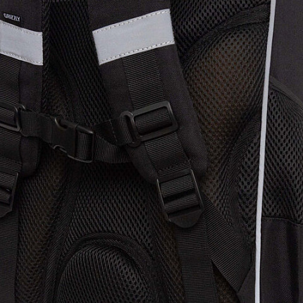 Ранец GRIZZLY анатомическая спинка, с мешком для обуви, для мальчиков, "SPACEMAN RACE", 33х25х13 см, RAm-585-4/1