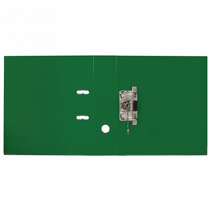 Папка-регистратор BRAUBERG "EXTRA", 75 мм, зеленая, двустороннее покрытие пластик, металлический уголок, 228573