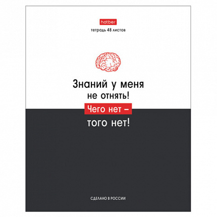 Тетрадь А5 48 л., HATBER скоба, клетка, обложка картон, "Люблю школу" (микс в коробе), 078565, 48Т5В1