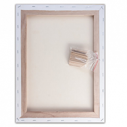 Холст на подрамнике BRAUBERG ART CLASSIC, 30х40 см, 440 г/м2, грунт, 100% хлопок, крупное зерно, 190645