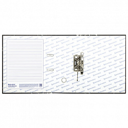 Папка-регистратор ШИРОКИЙ КОРЕШОК 90 мм с мраморным покрытием, черная, BRAUBERG, 271833