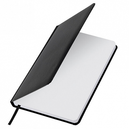 Ежедневник недатированный А5 (138х213 мм) BRAUBERG "Select", балакрон, 160 л., черный, 123429