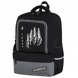 Рюкзак BRAUBERG STAR, 1 отделение, 5 карманов, "Claws", черный, 40x29x13 см, 272061