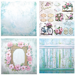 Бумага для скрапбукинга 30х30 см "Весна", двусторонняя, 12 листов, 180 г/м2, ОСТРОВ СОКРОВИЩ, 665439