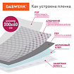 Самоклеящаяся пленка, алюминиевая фольга защитная для кухни/дома, 0,6х3 м, серебро, кубы, DASWERK (ДАСВЕРК), 607848