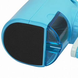 Точилка механическая BRAUBERG KIDS, для простых и цветных карандашей, корпус голубой, крепление к столу, 272005