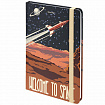 Блокнот с резинкой в клетку 96 л., А5, 145х203 мм, твердая обложка, BRAUBERG, "SpaceX", 113724
