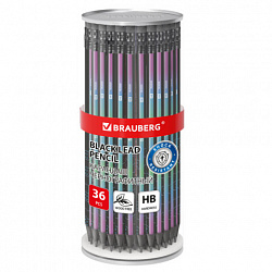 Карандаш чернографитный с принтом BRAUBERG "CATS", 1 шт., HB, с ластиком, 182020