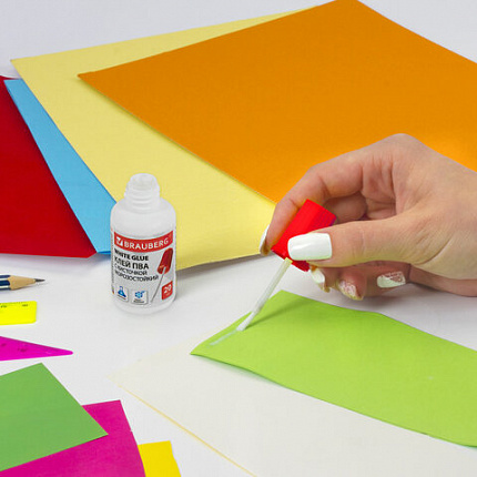 Клей ПВА BRAUBERG, 20 г, с кисточкой, морозостойкий, 222875