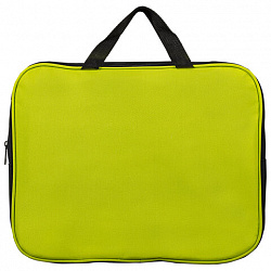 Папка на молнии с ручками STAFF EVERYDAY А4, 1 отделение, полиэстер, 80 мм, зеленая, 270742