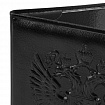 Обложка для паспорта STAFF, полиуретан под кожу, "ГЕРБ", черная, 237602