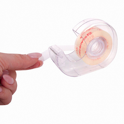 Клейкая лента канцелярская 19 мм х 33 м КРИСТАЛЬНАЯ, в диспенсере, BRAUBERG, 228760