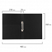 Папка на 2 кольцах BRAUBERG "Стандарт", 25 мм, черная, до 170 листов, 0,8 мм, 221616