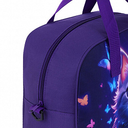Сумка для занятий с плечевым ремнем, подкладкой BRAUBERG KIDS с ручками, 35x25x15 см, "Curious cat", 273291