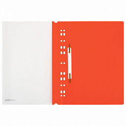 Скоросшиватель пластиковый с перфорацией BRAUBERG EXTRA, А4, 140/180 мкм, красный, 272898