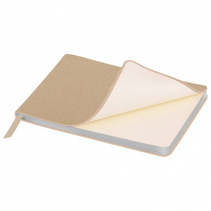 Еженедельник датированный 2027 МАЛЫЙ ФОРМАТ 105х160мм А6 BRAUBERG Blaze, фольга, бежевый, 118154