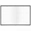 Блокнот МАЛЫЙ ФОРМАТ 110х147 мм, А6, 80 л., твердый, клетка, BRAUBERG "Minimal", черный, 116444