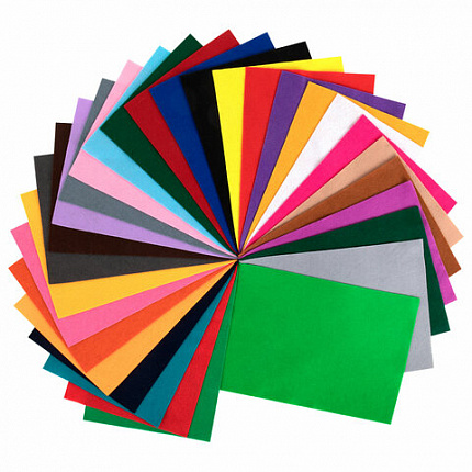 Фетр мягкий А4, 1 мм, 30 листов, 30 цветов, плотность 160 г/м2, ОСТРОВ СОКРОВИЩ, 665472
