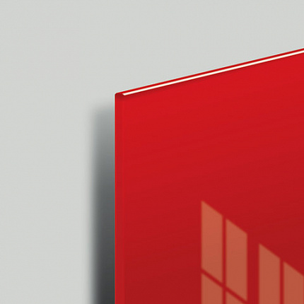 Доска магнитно-маркерная стеклянная 40х60 см, 3 магнита, КРАСНАЯ, BRAUBERG, 236746