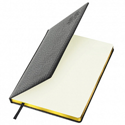 Ежедневник датированный 2026 БОЛЬШОЙ ФОРМАТ 210х297мм А4, BRAUBERG Comodo, под кожу, черный, 117242