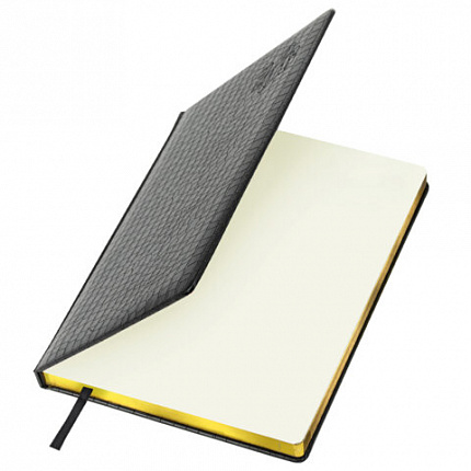 Ежедневник датированный 2026 БОЛЬШОЙ ФОРМАТ 210х297мм А4, BRAUBERG Comodo, под кожу, черный, 117242