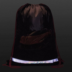 Мешок для обуви BRAUBERG KIDS, светоотражающая полоса, 46х36 см, "Red car", 272392