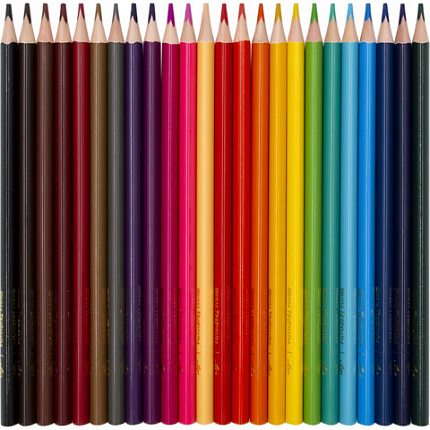 Карандаши цветные ЛУЧ "Школа Творчества", 24 цветов, трехгранные, натуральное дерево,, 30С 1808-08