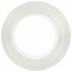 Многоразовая двухсторонняя прозрачная крепежная лента, скотч NANO tape, 3 м x 5 см, толщина 1 мм, WBZ (ВБЗ), 700427