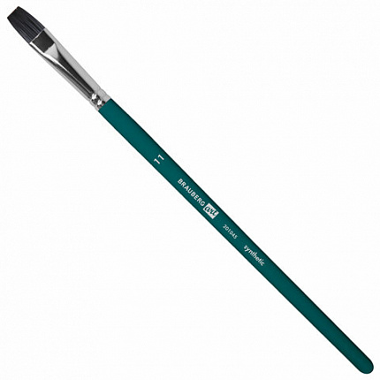 Кисти художественные набор 15 шт + мастихин в пенале, синие, синтетика, BRAUBERG ART