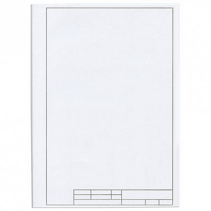 Папка для черчения А4, 210х297 мм, 10 л., 160 г/м2, рамка вертикальный штамп, ПИФАГОР, 129231