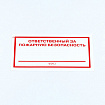 Знак "Ответственный за пожарную безопасность", КОМПЛЕКТ 10 штук, 100х200 мм, пленка, F21