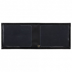 Обложка для удостоверения "Ветеран боевых действий" натуральная кожа шик, 3D герб + тиснение, черная, BRAUBERG, 238872