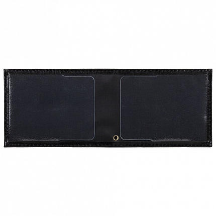 Обложка для удостоверения "Ветеран боевых действий" натуральная кожа шик, 3D герб + тиснение, черная, BRAUBERG, 238872