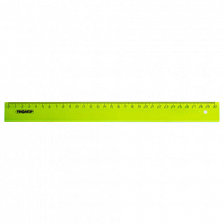 Линейка пластиковая 30 см, ПИФАГОР, прозрачная, неоновая, ассорти, 210609