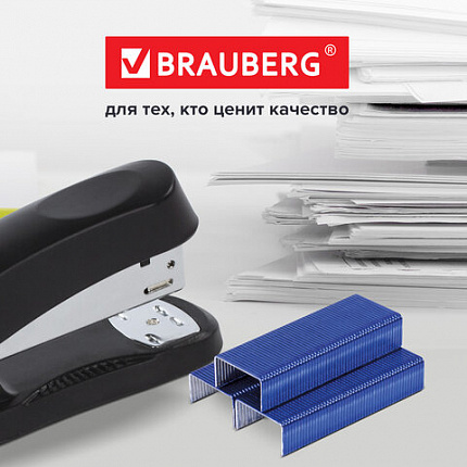 Скобы для степлера цветные №10, 1000 штук, BRAUBERG "EXTRA", до 20 листов, 229300