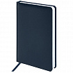 Ежедневник недатированный А5 138x213 мм BRAUBERG "Profile" балакрон, 136 л., синий, 123426